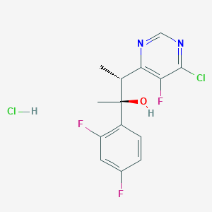 Rel-(2S,3R)-3-(6-chloro-5-fluoropyrimidin-4-yl)-2-(2,4-difluorophenyl)butan-2-ol hydrochloride