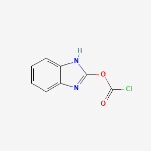 molecular formula C8H5ClN2O2 B12822482 1H-Benzimidazol-2-yl carbonochloridate CAS No. 412352-51-3