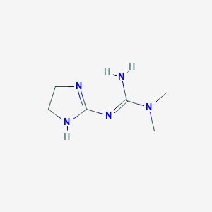 molecular formula C6H13N5 B12822499 3-(4,5-Dihydro-1H-imidazol-2-yl)-1,1-dimethylguanidine 