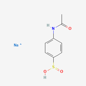 molecular formula C8H9NNaO3S B12822503 4-Acetamidobenzenesulfinic acid sodium 