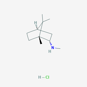 molecular formula C11H22ClN B12822505 rel-(1R,2S,4R)-N,1,7,7-Tetramethylbicyclo[2.2.1]heptan-2-amine hydrochloride 