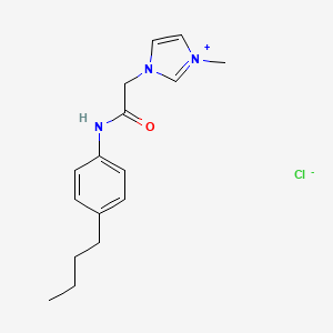 molecular formula C16H22ClN3O B12822528 3-(2-((4-Butylphenyl)amino)-2-oxoethyl)-1-methyl-1H-imidazol-3-ium chloride CAS No. 624726-49-4