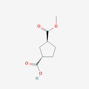 (1S,3S)-3-(Methoxycarbonyl)cyclopentane-1-carboxylic acid