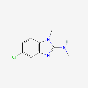 molecular formula C9H10ClN3 B12822571 5-Chloro-N,1-dimethyl-1H-benzo[d]imidazol-2-amine 