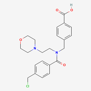 4-((4-(Chloromethyl)-N-(2-morpholinoethyl)benzamido)methyl)benzoic acid