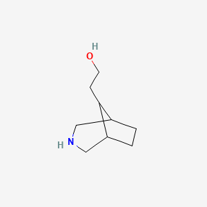 molecular formula C9H17NO B12822609 2-(3-Azabicyclo[3.2.1]octan-8-yl)ethan-1-ol 