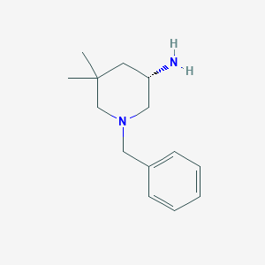 molecular formula C14H22N2 B12822631 (S)-1-Benzyl-5,5-dimethylpiperidin-3-amine 