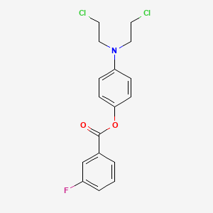 [4-[Bis(2-chloroethyl)amino]phenyl] 3-fluorobenzoate