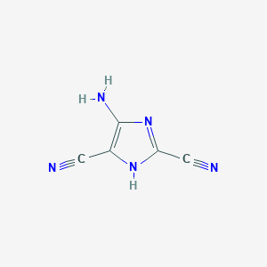 molecular formula C5H3N5 B12822658 5-amino-1H-imidazole-2,4-dicarbonitrile 