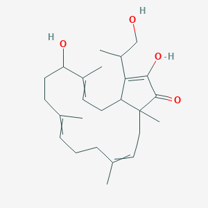 5,17-Dihydroxy-18-(1-hydroxypropan-2-yl)-4,8,12,15-tetramethylbicyclo[13.3.0]octadeca-3,8,12,17-tetraen-16-one