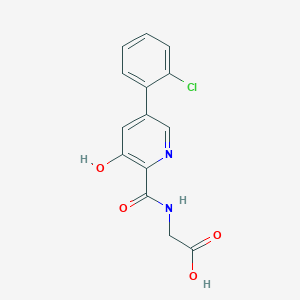 2-(5-(2-Chlorophenyl)-3-hydroxypicolinamido)acetic acid