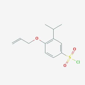 molecular formula C12H15ClO3S B12822671 4-(Allyloxy)-3-isopropylbenzenesulfonyl chloride 