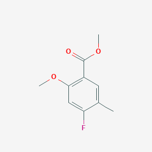 molecular formula C10H11FO3 B12822676 Methyl 4-fluoro-2-methoxy-5-methylbenzoate 