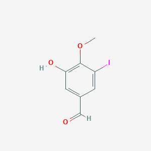 molecular formula C8H7IO3 B12822692 3-Hydroxy-5-iodo-4-methoxybenzaldehyde CAS No. 54246-07-0