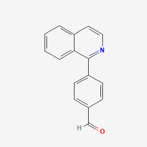 molecular formula C16H11NO B12822721 4-(Isoquinolin-1-yl)benzaldehyde 