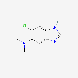 molecular formula C9H10ClN3 B12822726 5-Chloro-N,N-dimethyl-1H-benzo[d]imidazol-6-amine 