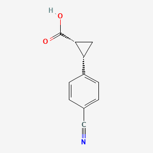 (1R,2S)-2-(4-Cyanophenyl)cyclopropane-1-carboxylic acid