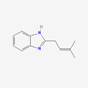 molecular formula C12H14N2 B12822776 2-(3-Methylbut-2-en-1-yl)-1H-benzo[d]imidazole 