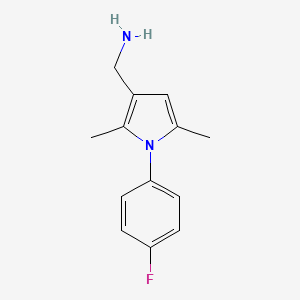 molecular formula C13H15FN2 B12822815 (1-(4-Fluorophenyl)-2,5-dimethyl-1H-pyrrol-3-yl)methanamine 