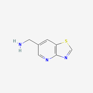 molecular formula C7H7N3S B12822851 Thiazolo[4,5-b]pyridin-6-ylmethanamine 