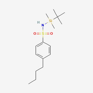 molecular formula C16H29NO2SSi B12822857 4-Butyl-N-(tert-butyldimethylsilyl)benzenesulfonamide 