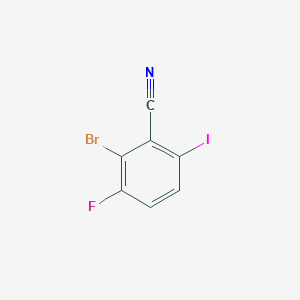 molecular formula C7H2BrFIN B12822897 2-Bromo-3-fluoro-6-iodobenzonitrile 