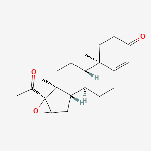 molecular formula C21H28O3 B12822917 16,17-Epoxypregn-4-ene-3,20-dione 