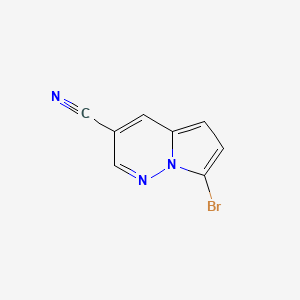 molecular formula C8H4BrN3 B12822921 7-Bromopyrrolo[1,2-b]pyridazine-3-carbonitrile 