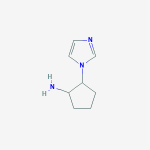 molecular formula C8H13N3 B12822923 2-(1H-imidazol-1-yl)cyclopentan-1-amine 