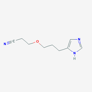 molecular formula C9H13N3O B12822934 3-(3-(1H-Imidazol-4-yl)propoxy)propanenitrile 