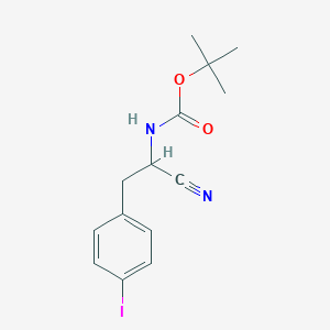 tert-butyl N-[1-cyano-2-(4-iodophenyl)ethyl]carbamate