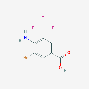 molecular formula C8H5BrF3NO2 B1282310 4-氨基-3-溴-5-(三氟甲基)苯甲酸 CAS No. 97776-05-1