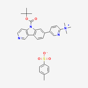 5-(5-(tert-butoxycarbonyl)-5H-pyrido[4,3-b]indol-7-yl)-N,N,N-trimethylpyridin-2-aminium 4-methylbenzenesulfonate