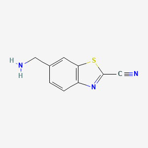 molecular formula C9H7N3S B12823150 6-(Aminomethyl)benzo[d]thiazole-2-carbonitrile 