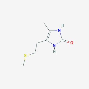 molecular formula C7H12N2OS B12823163 4-Methyl-5-(2-(methylthio)ethyl)-1H-imidazol-2(3H)-one 