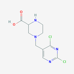 4-((2,4-Dichloropyrimidin-5-yl)methyl)piperazine-2-carboxylic acid