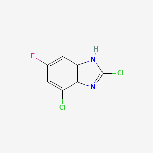 molecular formula C7H3Cl2FN2 B12823176 2,7-Dichloro-5-fluoro-1H-benzo[d]imidazole 