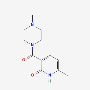 molecular formula C12H17N3O2 B12823178 6-Methyl-3-(4-methylpiperazine-1-carbonyl)pyridin-2(1H)-one 