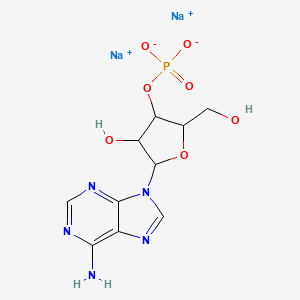 molecular formula C10H12N5Na2O7P B12823183 Disodium;[5-(6-aminopurin-9-yl)-4-hydroxy-2-(hydroxymethyl)oxolan-3-yl] phosphate 