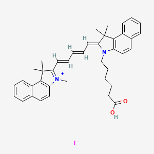 2-(5-(3-(5-Carboxypentyl)-1,1-dimethyl-1,3-dihydro-2H-benzo[e]indol-2-ylidene)penta-1,3-dien-1-yl)-1,1,3-trimethyl-1H-benzo[e]indol-3-ium iodide