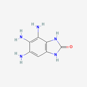 molecular formula C7H9N5O B12823270 4,5,6-Triamino-1H-benzo[d]imidazol-2(3H)-one 