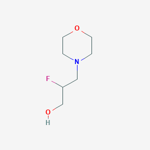 molecular formula C7H14FNO2 B12823277 2-Fluoro-3-morpholinopropan-1-ol 