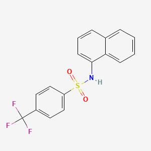 molecular formula C17H12F3NO2S B12823279 N-(Naphthalen-1-YL)-4-(trifluoromethyl)benzenesulfonamide 