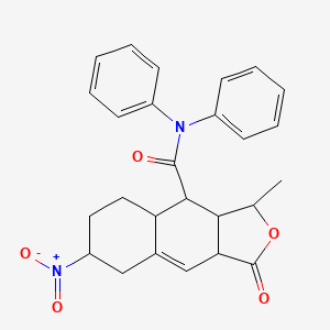 (3R,3aS,4S,4aS,7R,9aR)-1,3,3a,4,4a,5,6,7,8,9a-Decahydro-3-methyl-7-nitro-1-oxo-N,N-diphenylnaphtho[2,3-c]furan-4-carboxamide