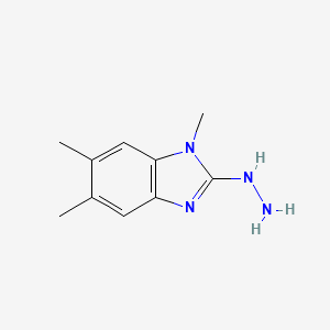 molecular formula C10H14N4 B12823291 2-Hydrazinyl-1,5,6-trimethyl-1H-benzo[d]imidazole 