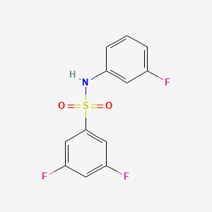 molecular formula C12H8F3NO2S B12823306 3,5-difluoro-N-(3-fluorophenyl)benzenesulfonamide 