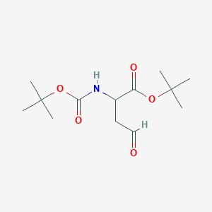 molecular formula C13H23NO5 B12823389 tert-Butyl 2-((tert-butoxycarbonyl)amino)-4-oxobutanoate 