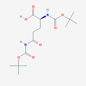 molecular formula C15H26N2O7 B12823443 (S)-2,5-Bis((tert-butoxycarbonyl)amino)-5-oxopentanoic acid 