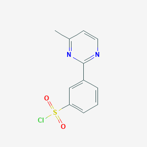 molecular formula C11H9ClN2O2S B12823450 3-(4-Methylpyrimidin-2-yl)benzenesulfonyl chloride 