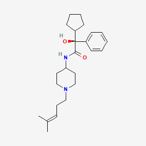 molecular formula C24H36N2O2 B12823455 (S)-2-Cyclopentyl-2-hydroxy-N-(1-(4-methylpent-3-en-1-yl)piperidin-4-yl)-2-phenylacetamide 